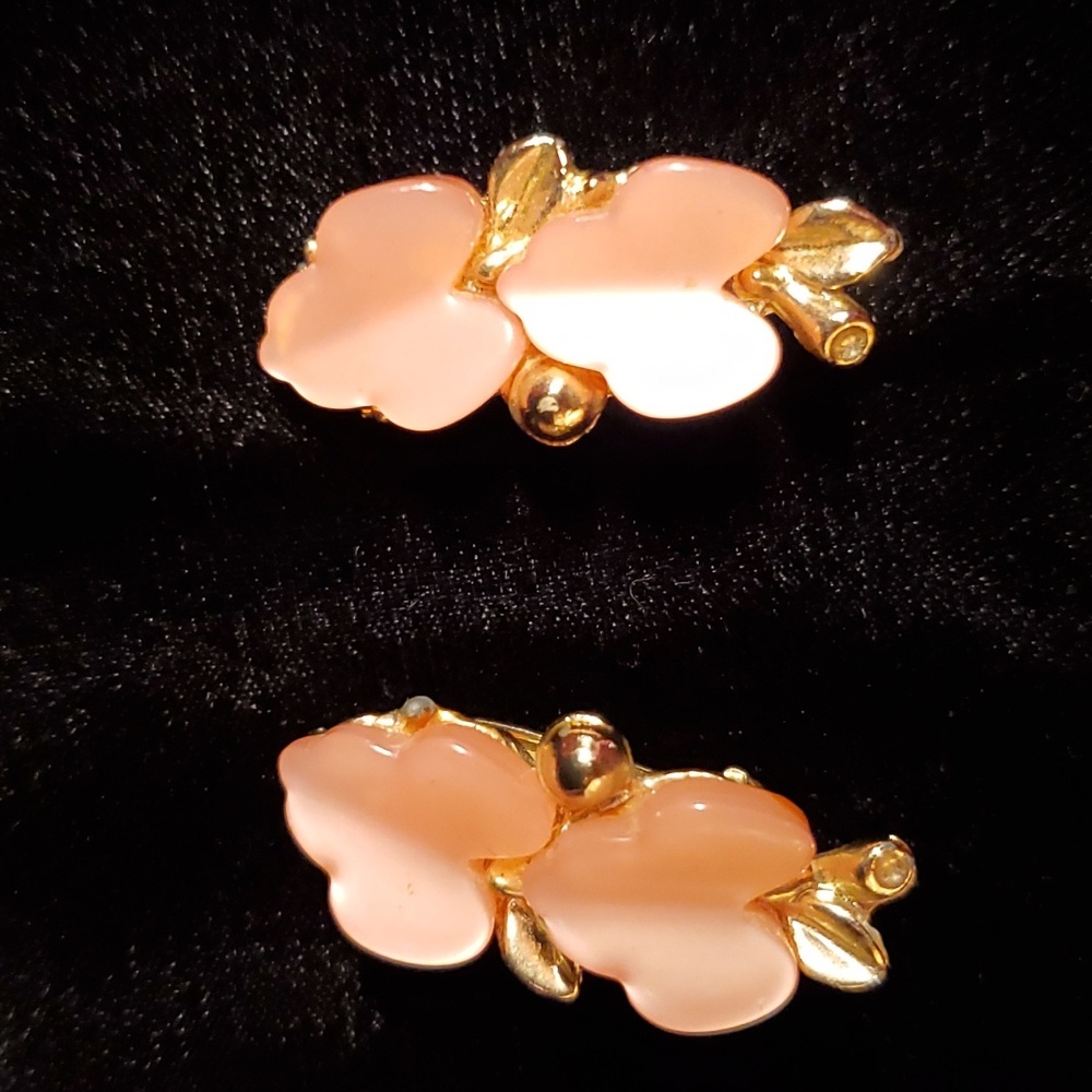 Vintage Thermoset Style Clip On Earrings